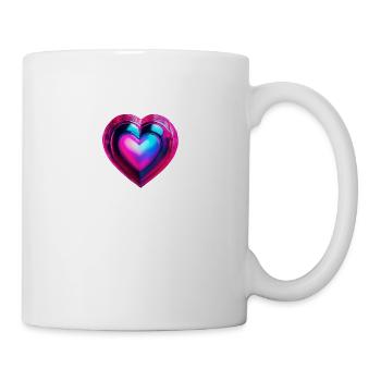 Herz für Kunstliebhaber - Tasse - Weiß - Rechts