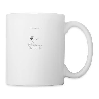 Fussball Saison - Fernseher anschreien - Tasse - Weiß - Rechts