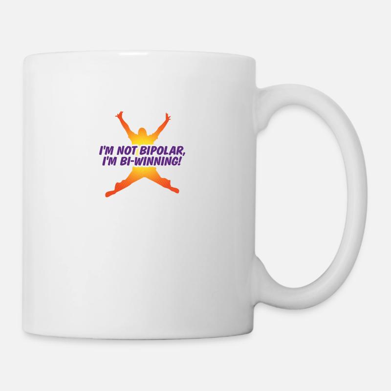 Je ne suis pas bipolaire. Je suis Bi-gagnant! - Mug blanc - blanc