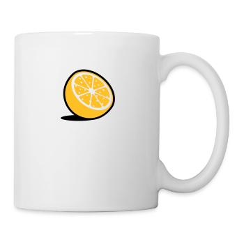 Eine Orange - Tasse - Weiß - Rechts