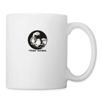 TRAIN INSANE | Fitness motivation muscles - Mug - white - Right