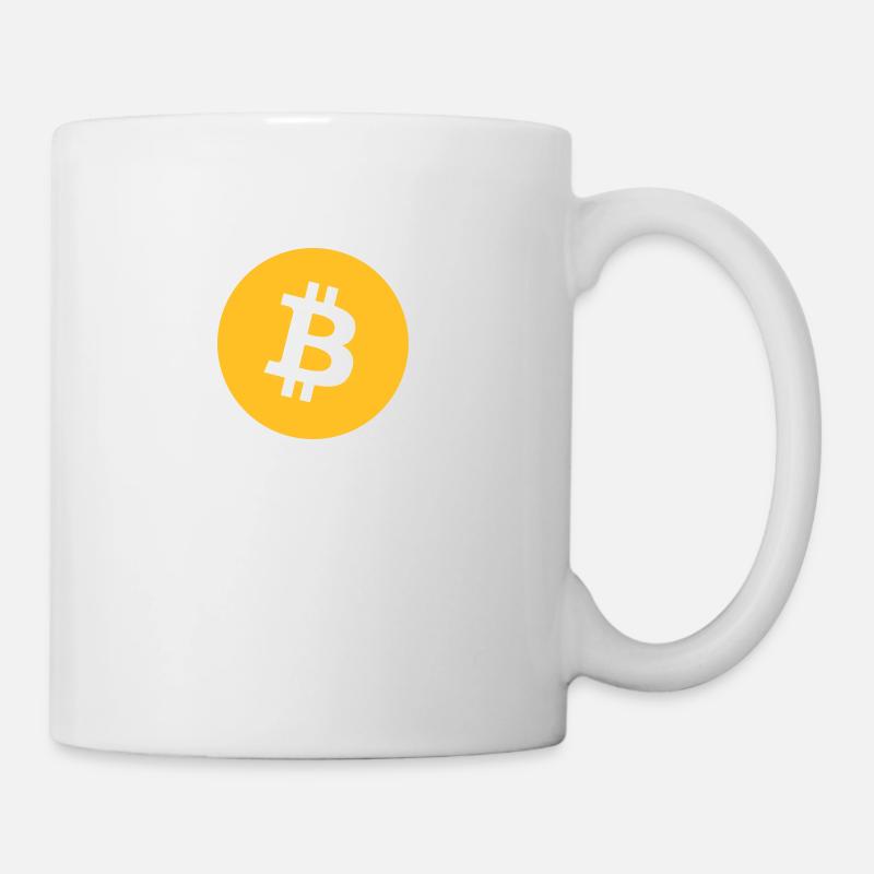 Bitcoin Logo Round Coin - Mug blanc - blanc