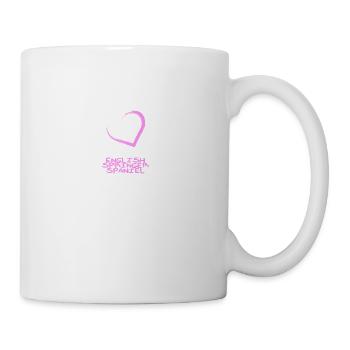 just girl love with her english springer spaniel - Tasse - Weiß - Rechts