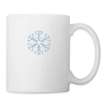 Natürliche Schneeflocke mit vielen Verästelungen - Tasse - Weiß - Rechts