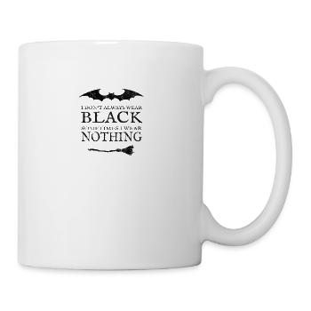 Black or Naked. With bat and broom. - Mug - white - Right