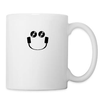 Smiley headphone gift idea birthday t-shirt - Mug - white - Right
