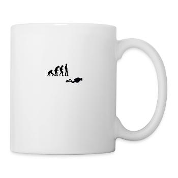 Evolution Tauchen - Tasse - Weiß - Rechts