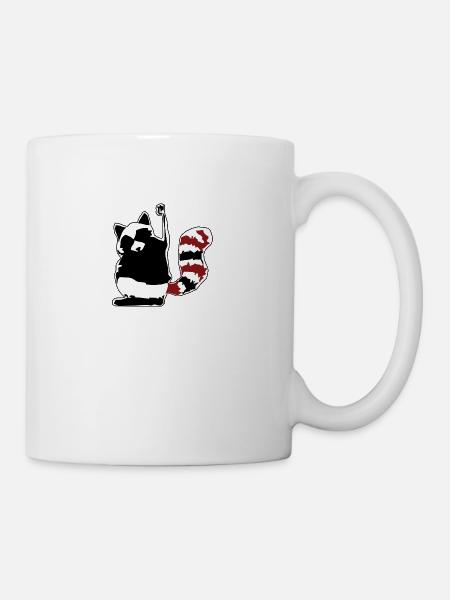 raccoon waschbaer baer baby12 - Tasse - Weiß