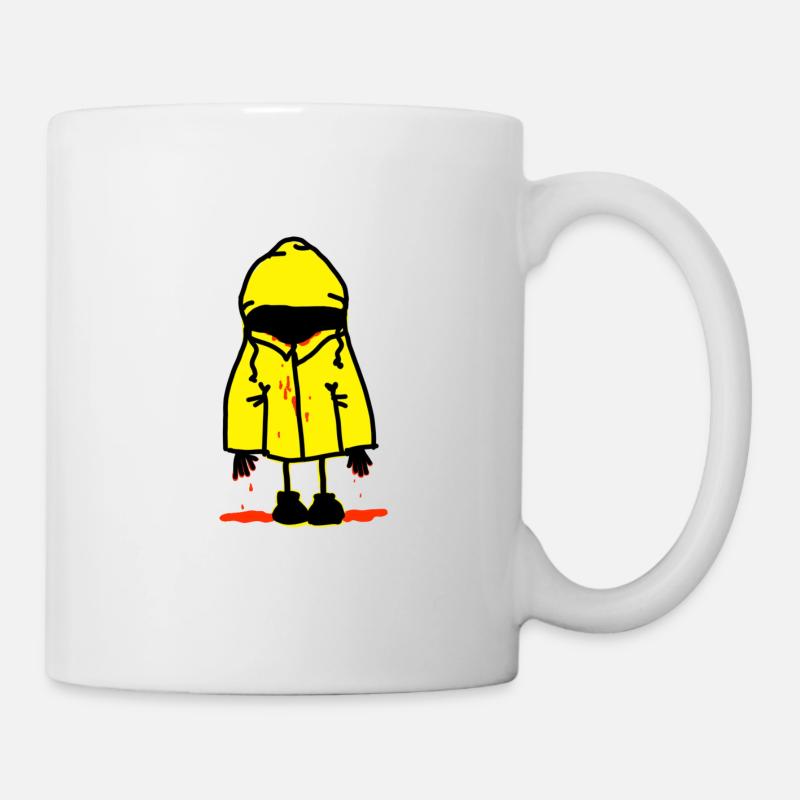 Homme à capuche effrayant - Mug blanc - blanc