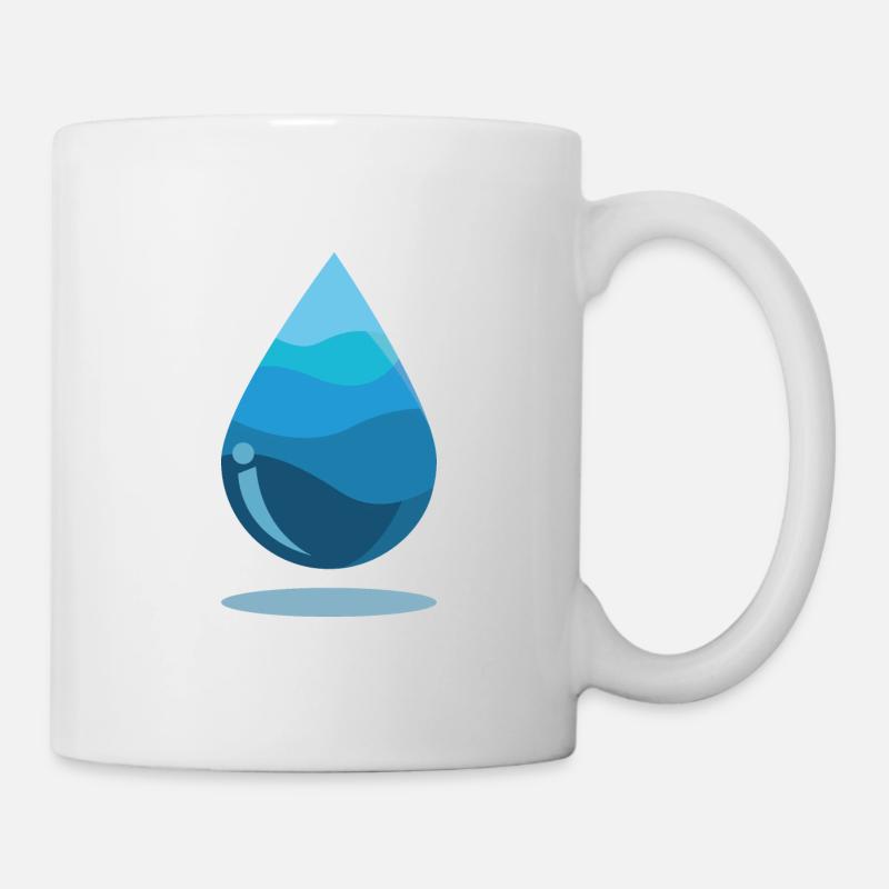 Wassertropfen - Tasse - Weiß