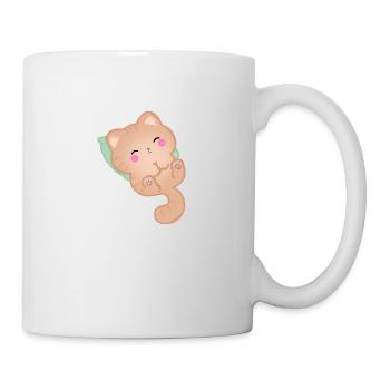 Cute Sleeping Cat Gift Idea Kitten - Mug - white - Right