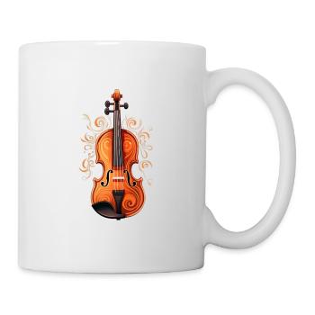 Geiger Geige Geigenmusik Kunst Geigenspieler - Tasse - Weiß - Rechts