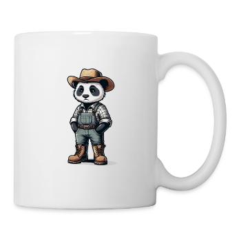 Cute Panda Farmer - Tasse - Weiß - Rechts