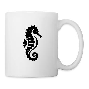 Mignon petit tatouage hippocampe - Mug blanc - blanc - Droite