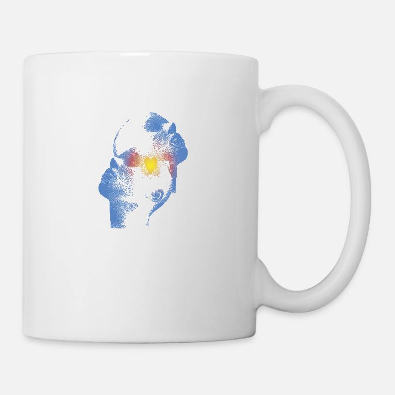 Heart and Head T-Shirt - Mug - white
