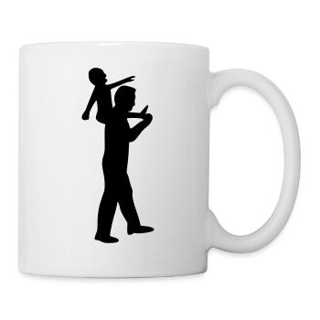 papa porte - Mug blanc - blanc - Droite