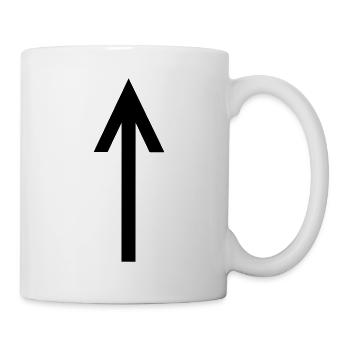 Pfeil - Tasse - Weiß - Rechts
