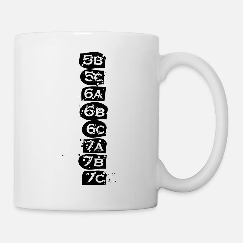 cotation escalade colonne vertébrale - Mug blanc - blanc