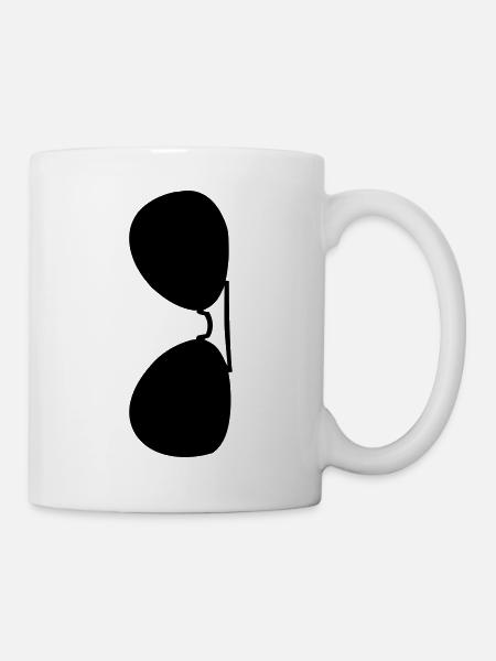 Sonnenbrille - Tasse - Weiß