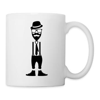 Hipster - Tasse - Weiß - Rechts