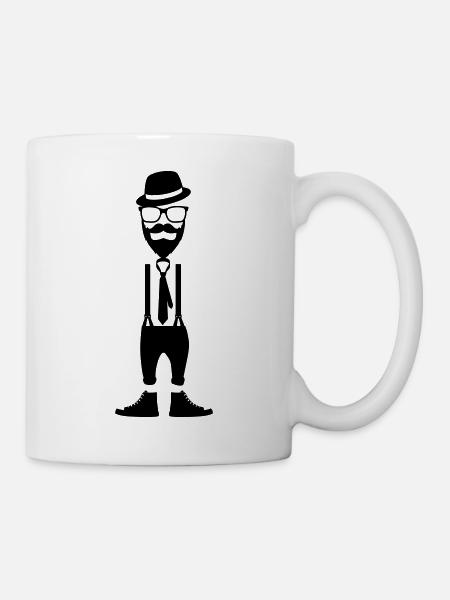Hipster - Tasse - Weiß