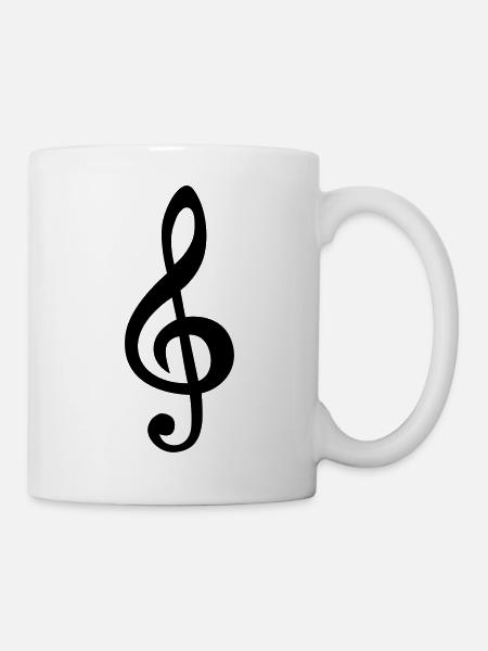 clé de musique - Mug blanc - blanc