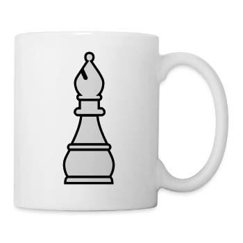 Schach Läufer - Tasse - Weiß - Rechts