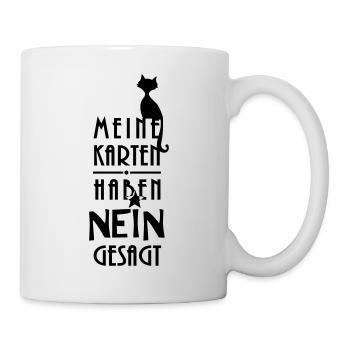 Wahrsager Kartenlegerin lustiger Hexen Spruch Nein - Tasse - Weiß - Rechts