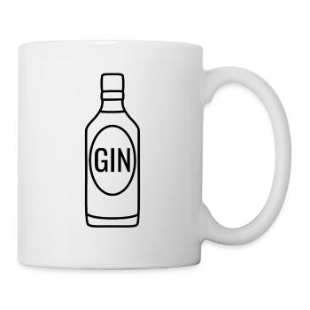 Bouteille de gin - Mug blanc - blanc - Droite