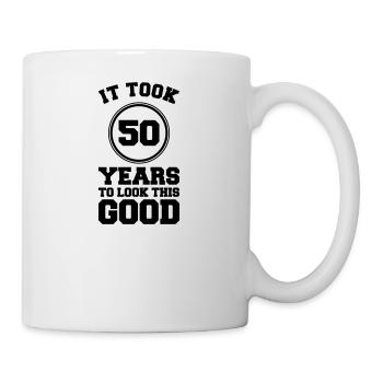50 Years T-Shirt Gift Idea Christmas Funny - Mug - white - Right