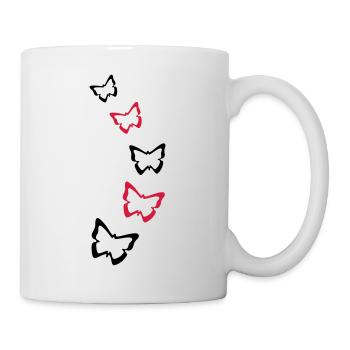 Schmetterlinge - Tasse - Weiß - Rechts