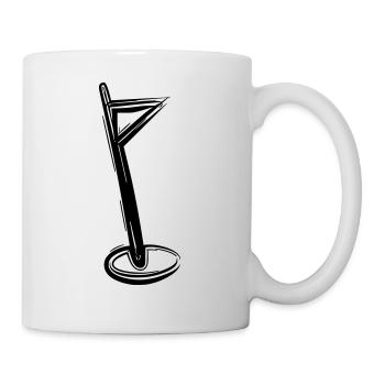 Drapeau de golf - Mug blanc - blanc - Droite