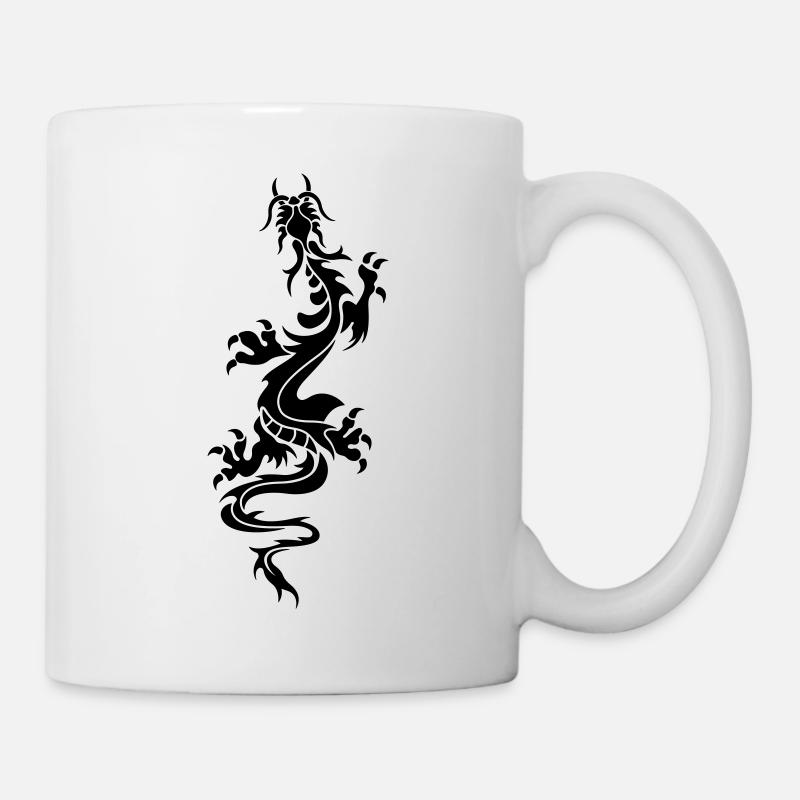 dragon chinois tribal - Mug blanc - blanc