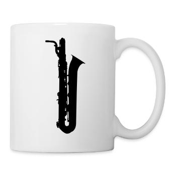 saxophone brass instrument music - Mug - white - Right