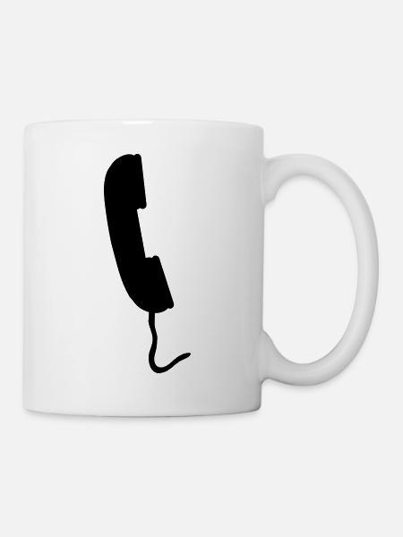 telefon - Tasse - Weiß