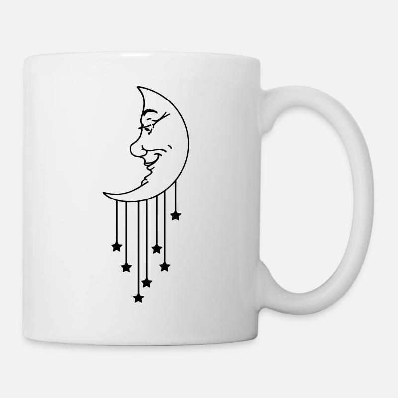 Moon Star - mond (1c) - Tasse - Weiß