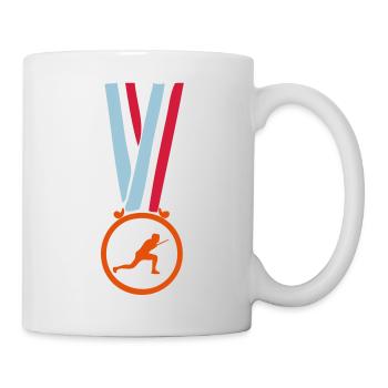 sports medal fencing champion - Mug - white - Right