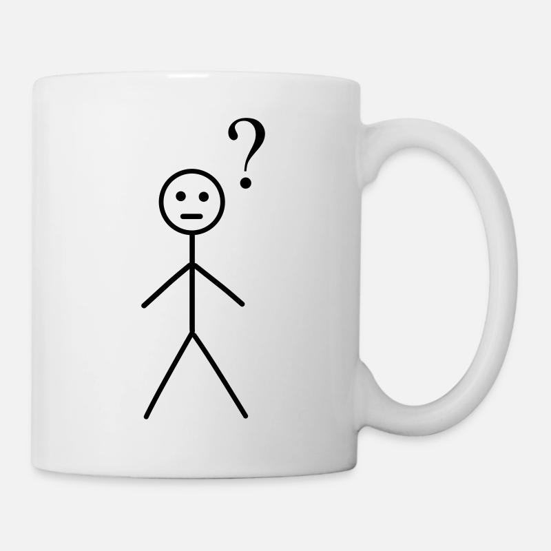 planloses Strichmännchen - Tasse - Weiß