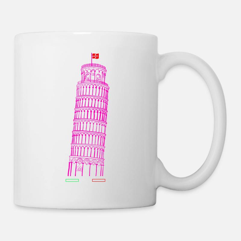 Tour ardoise dessinée par Pise - Mug blanc - blanc