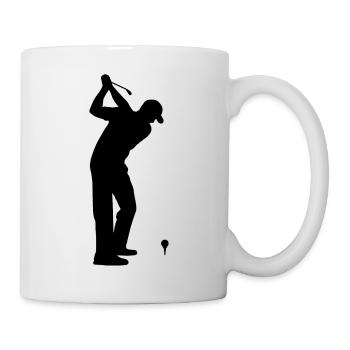 Golf Golfer Golfspieler Golfplatz - Tasse - Weiß - Rechts