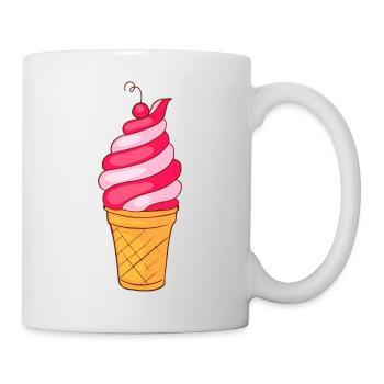 Ice cream ice cream ice cream ice cream ball ice cream sundae - Mug - white - Right