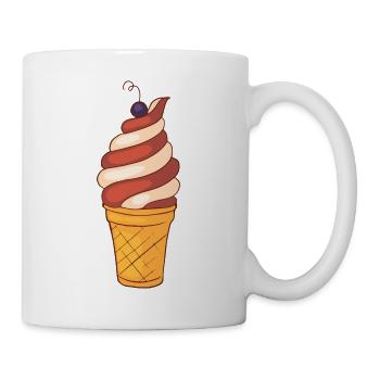 Ice cream ice cream ice cream ice cream ball ice cream sundae - Mug - white - Right