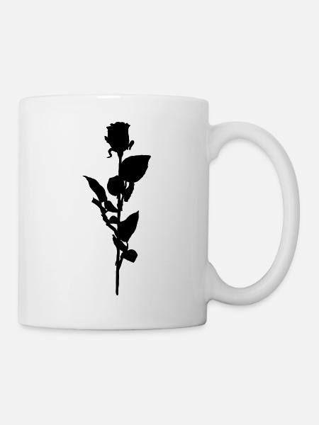 rose - Tasse - Weiß