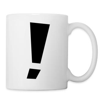 rufezeichen_1_farbig - Tasse - Weiß - Rechts