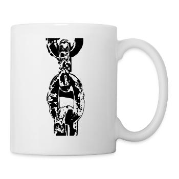 Stahlkette - Tasse - Weiß - Rechts