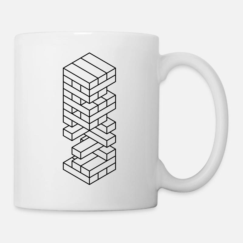 Des blocs de bois - Mug blanc - blanc