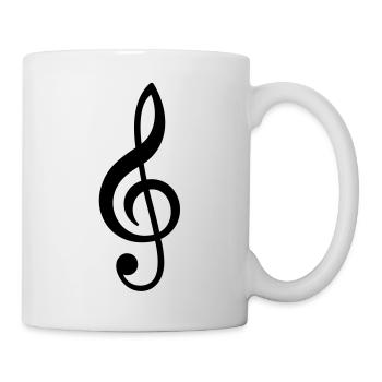 treble clef music - Mug - white - Right