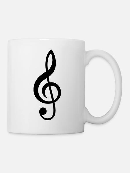 treble clef music - Mug - white