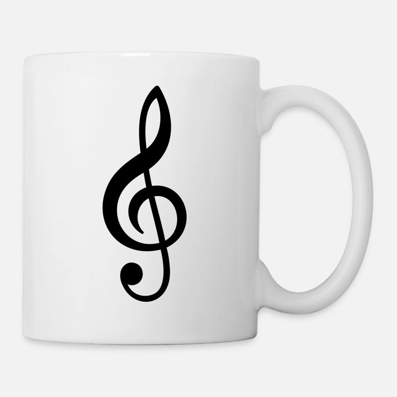 treble clef music - Mug - white