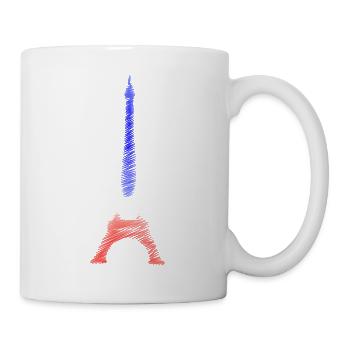 Eiffelturm Paris Bleu Blanc Rouge Habs - Tasse - Weiß - Rechts